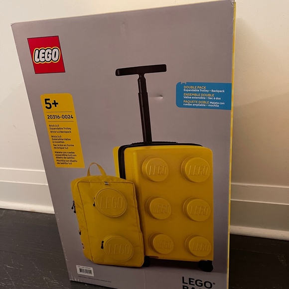 NEW LEGO Carry-on trolley TSA Lock & Backpack Luggage Set yellow - Picture 6 of 6
